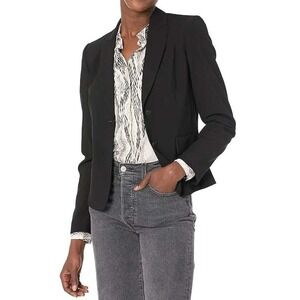 Calvin Klein Black Blazer; Single Button, Notched Lapel, Professional
